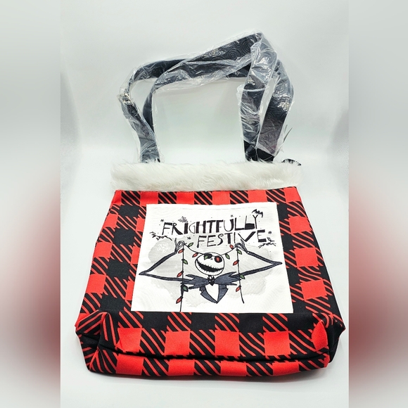 Disney Nightmare Before Christmas Jack Skelington Frightfully Festive Tote NWT - Picture 1 of 10